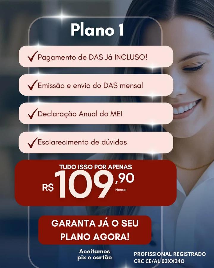 Plano 1 de serviços para MEI da Renata Paula Contabilidade