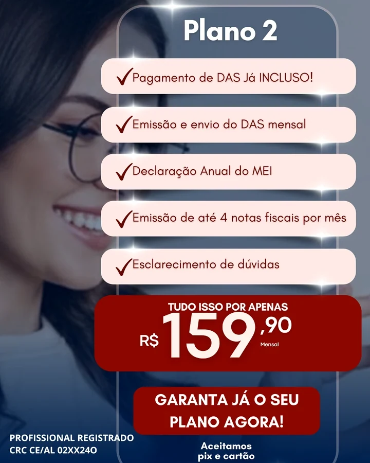 Plano 2 de serviços para MEI da Renata Paula Contabilidade