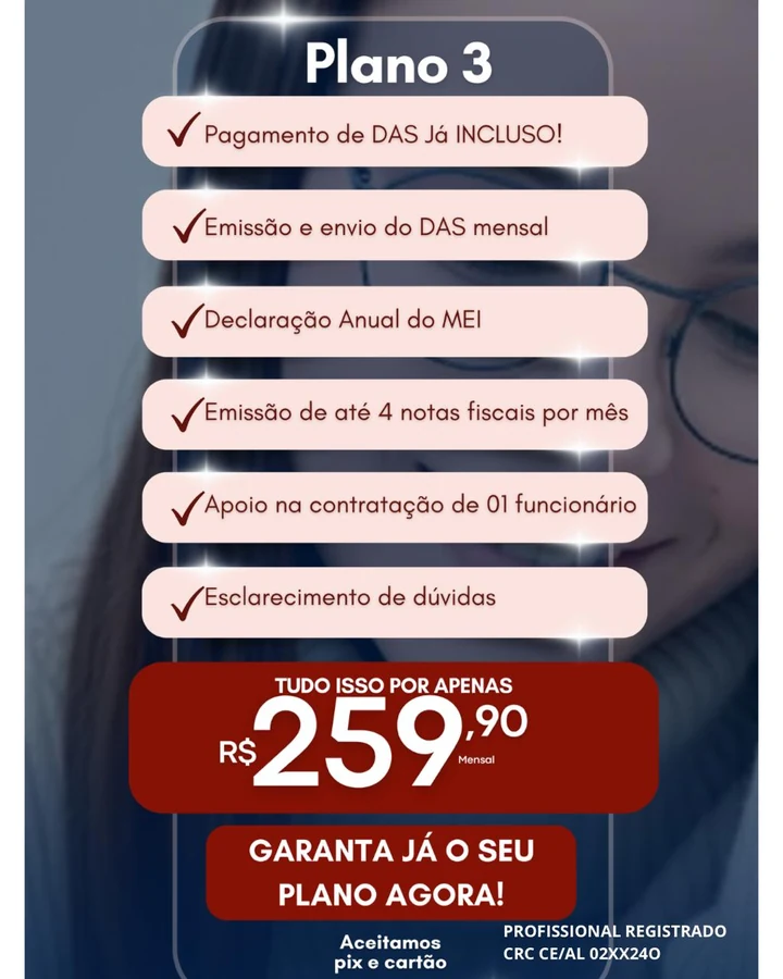 Plano 3 de serviços para MEI da Renata Paula Contabilidade